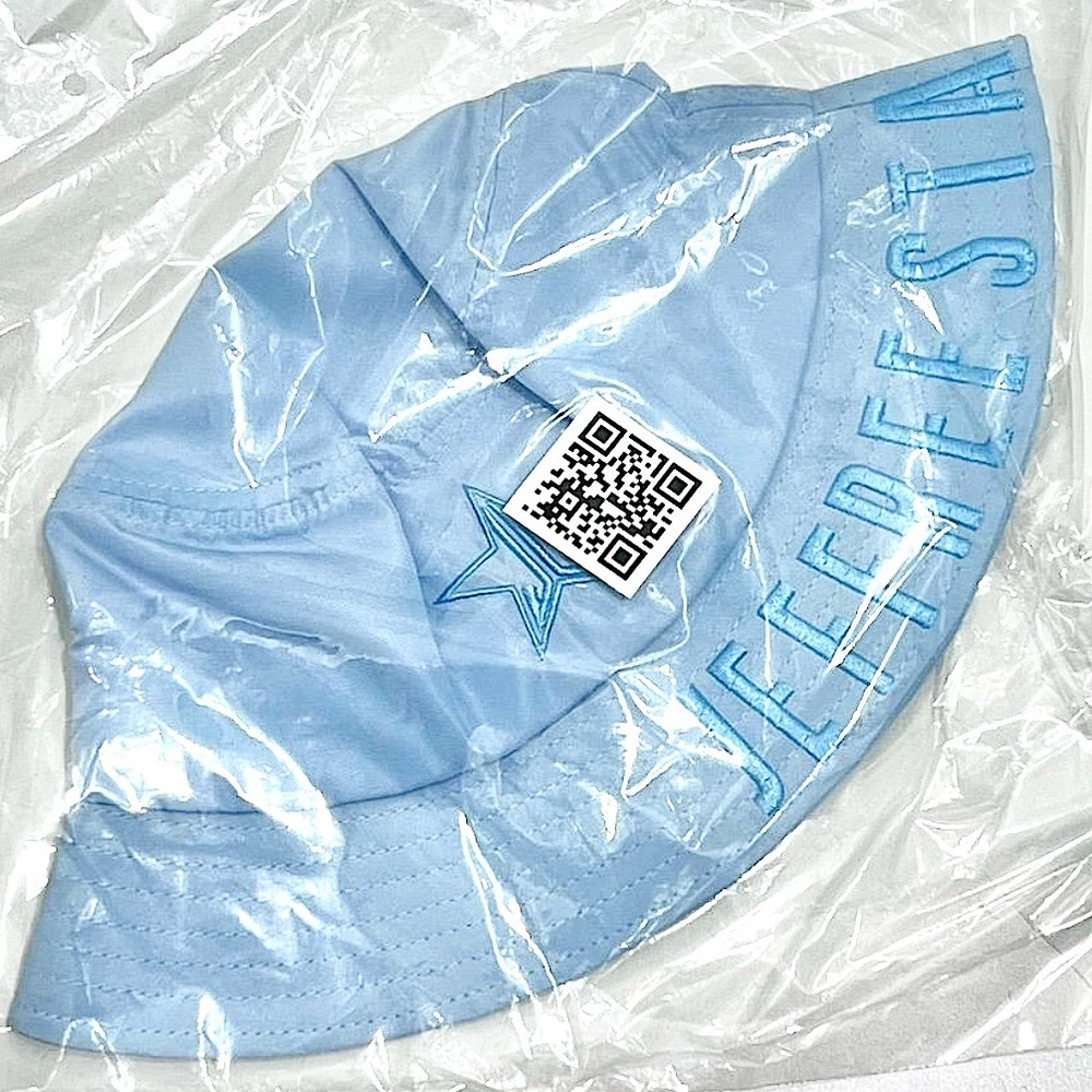 Jeffree Star Cosmetics Spring 2024 Box Exclusive Logo Blue Bucket Hat Womens NEW